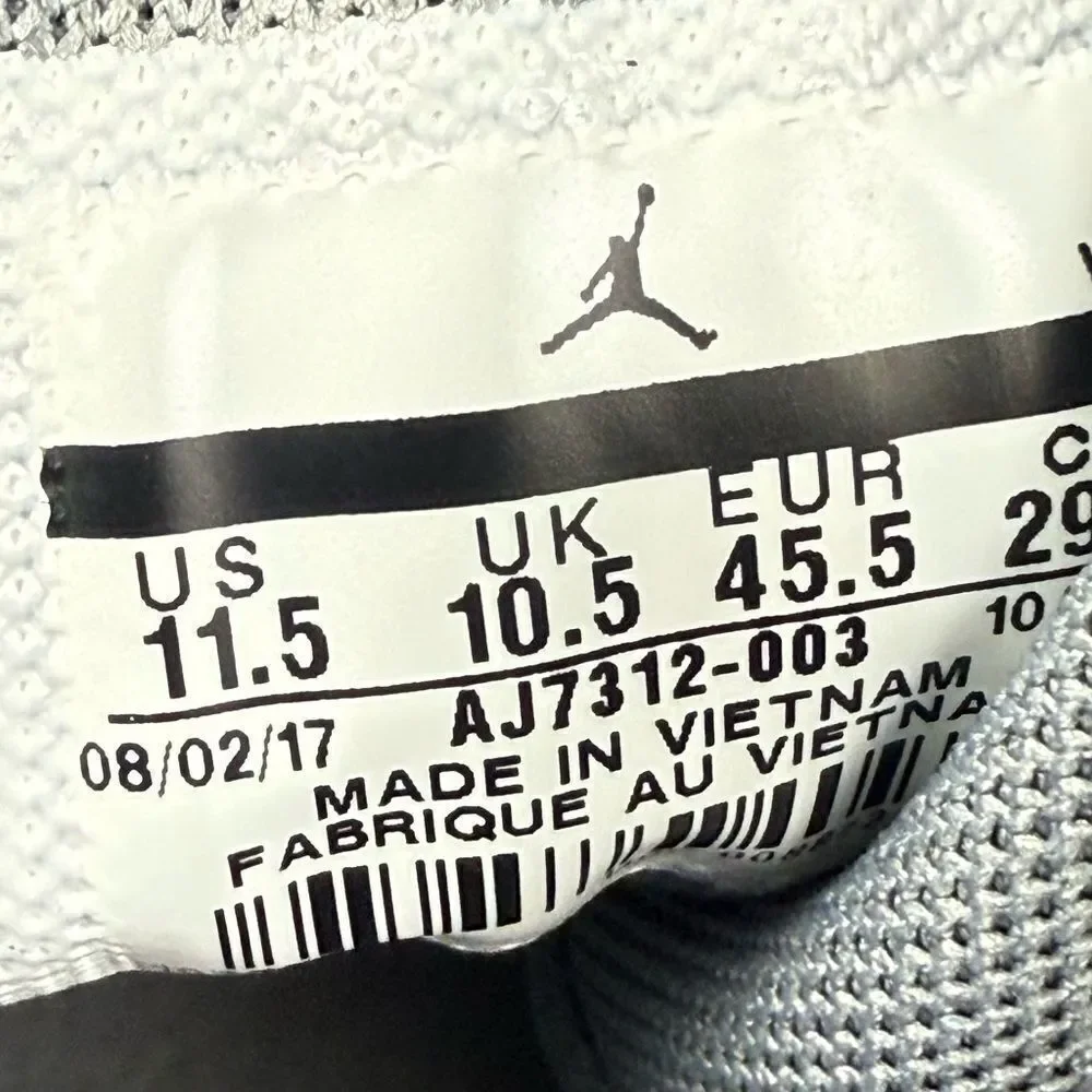 Jordan First Class Cool Grey White athletic sneaker shoes men’s size 11.5